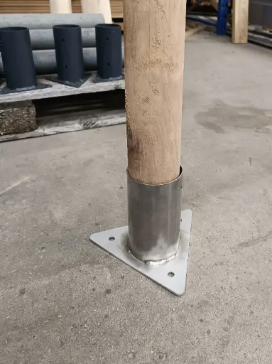 [APD003] Platine inox pour poteau rond